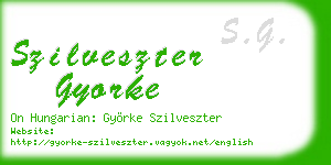 szilveszter gyorke business card