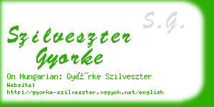 szilveszter gyorke business card